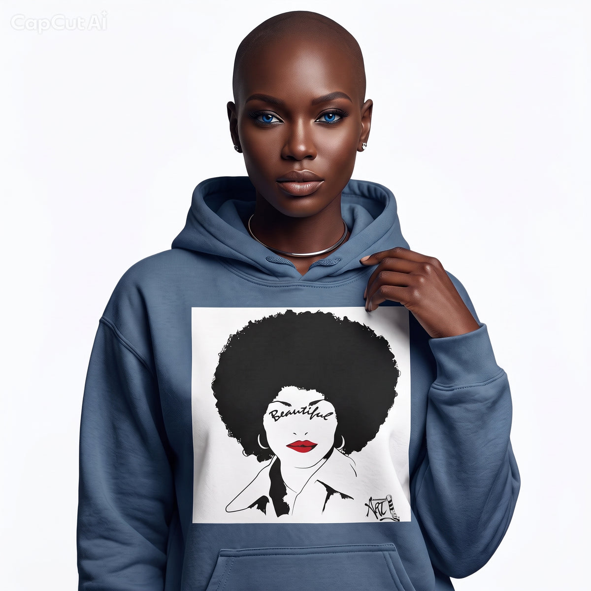 Barbershop Art Womens Hoodie (beautilful)