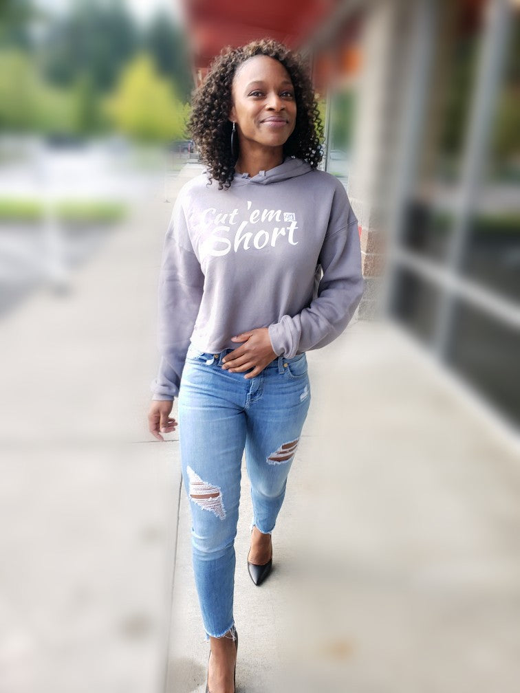 Barbershop Art Crop Hoodie (Cut' em)