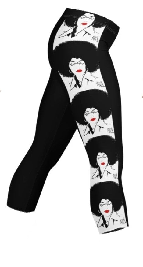 Barbershop Art Legging Capri(Black)