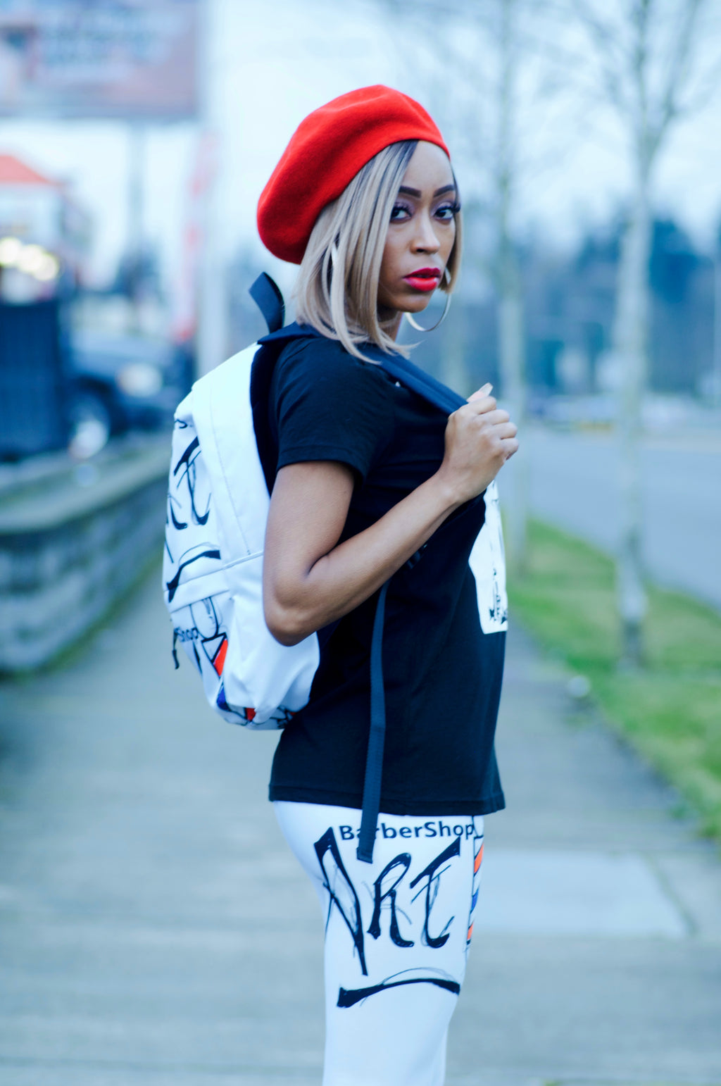 Barbershop Art Backpack (Logo)
