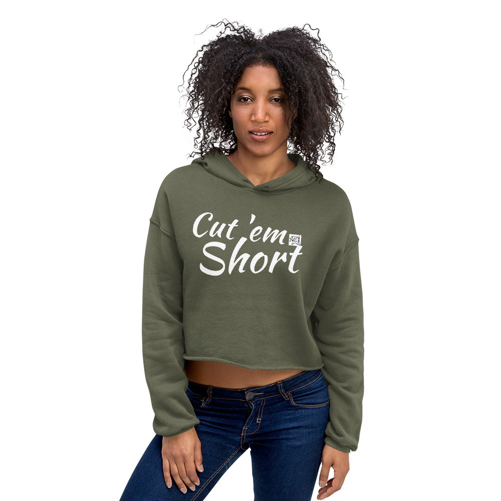 Barbershop Art Crop Hoodie (Cut' em)