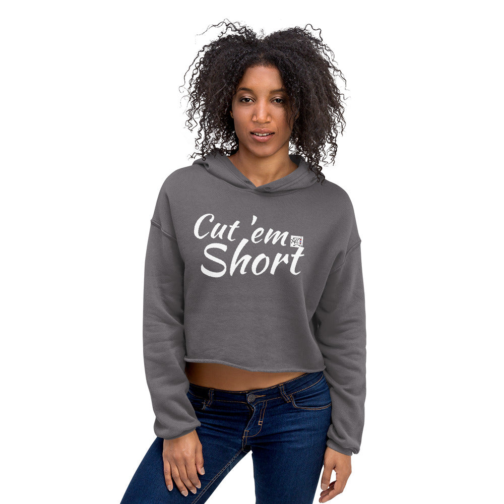 Barbershop Art Crop Hoodie (Cut' em)
