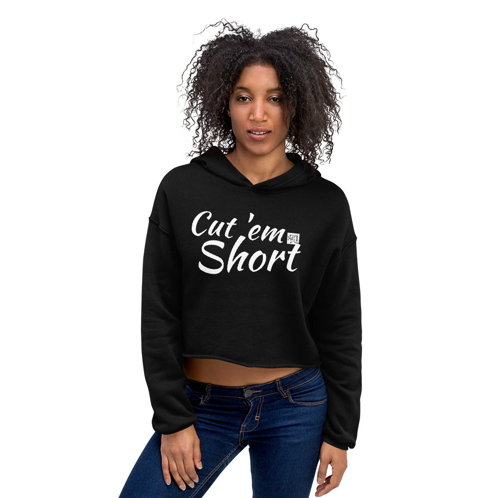 Barbershop Art Crop Hoodie (Cut' em)