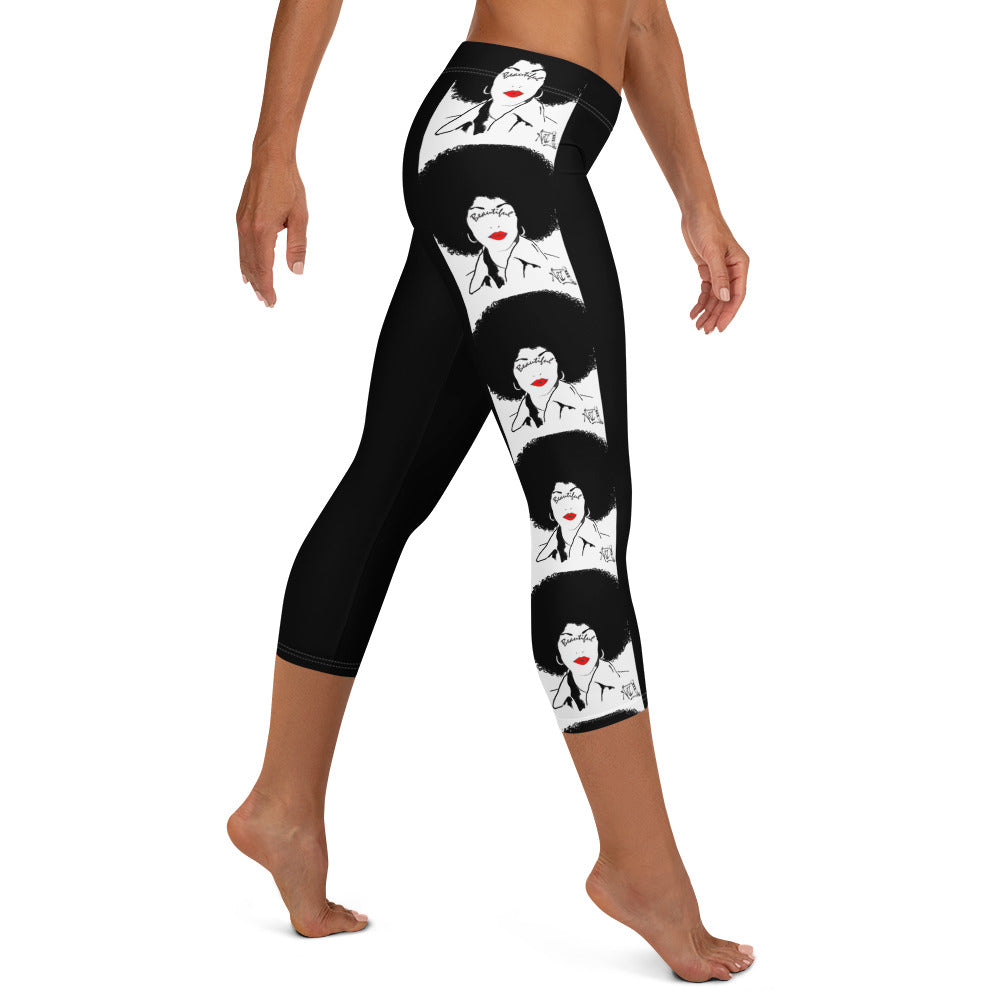 Barbershop Art Legging Capri(Black)