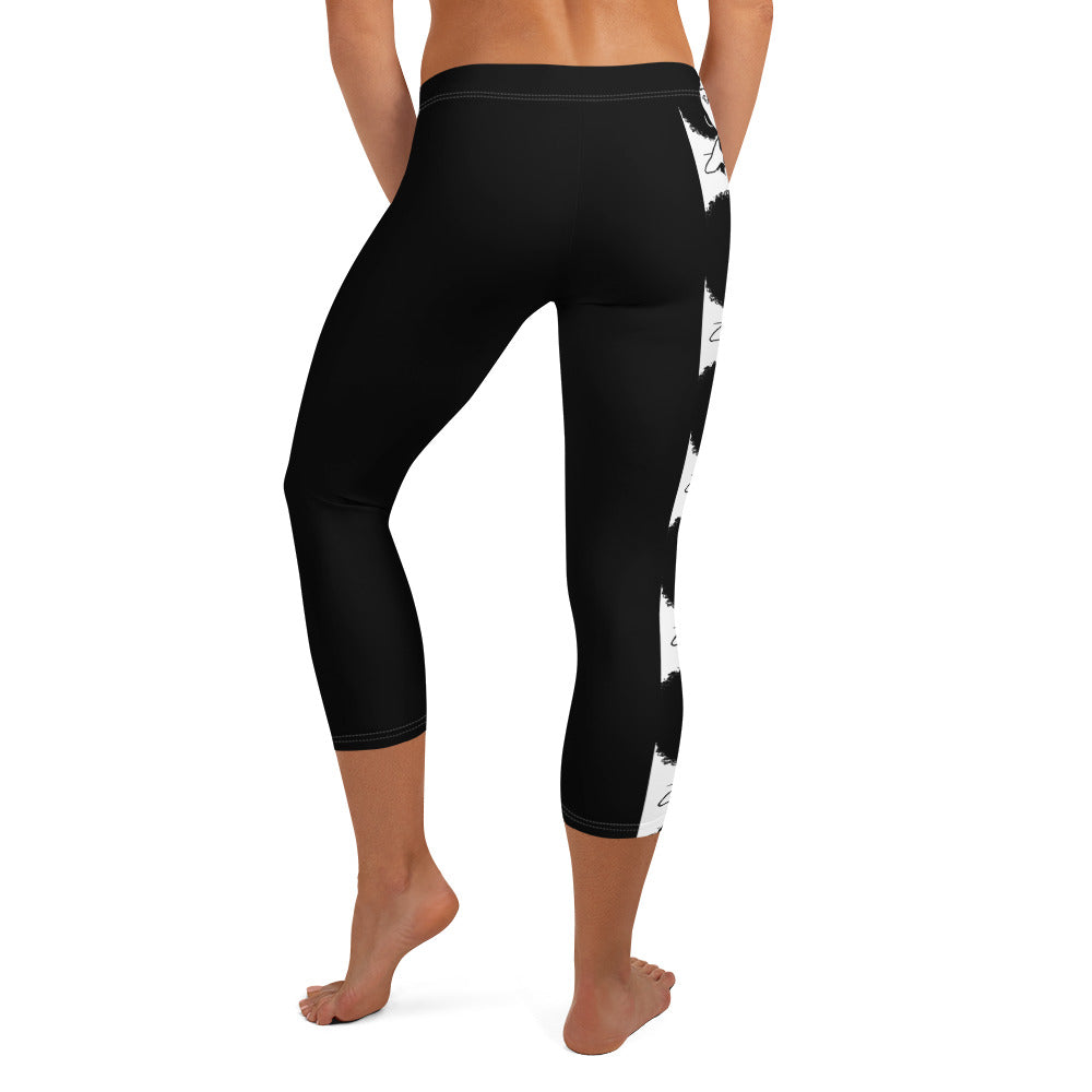 Barbershop Art Legging Capri(Black)